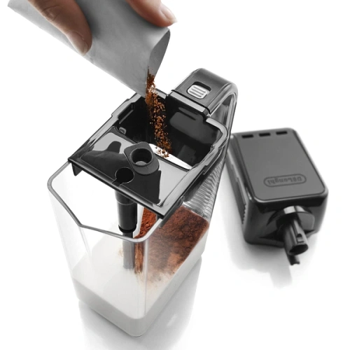 Кофемашина DeLonghi ECAM650.85.MS Графин для молока (2 шт.); узел подачи горячей воды/пара; мерная ложка; форма для льда (2шт.); полоска-индикатор жёсткости воды; фильтр; инструкция