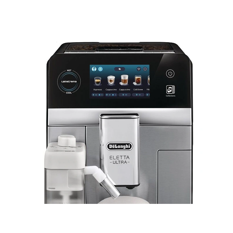 Кофемашина DeLonghi ECAM470.85.MB Два кувшина для молока LatteCrema Hot (горячие напитки), LatteCrema Cool (холодные напитки), фильтр для воды, мерная ложка для молотого кофе с кисточкой, полоска для определения жесткости воды, носик для подачи горячей во