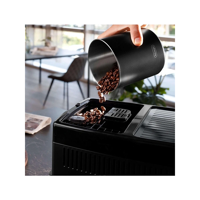 Кофемашина DeLonghi ECAM380.85.SB Графин для молока; фильтр для воды; полоска на определение жесткости воды; декальцинатор; мерная ложка; инструкция
