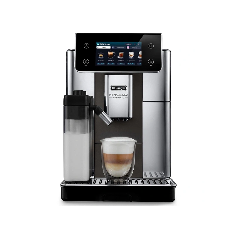 Кофемашина Delonghi ECAM630.75.TSM Два кувшина для молока LatteCrema Hot (горячие напитки); LatteCrema Cool (холодные напитки); фильтр для воды; мерная ложка для молотого кофе с кисточкой; силиконовая форма для льда; полоска для определения жесткости воды