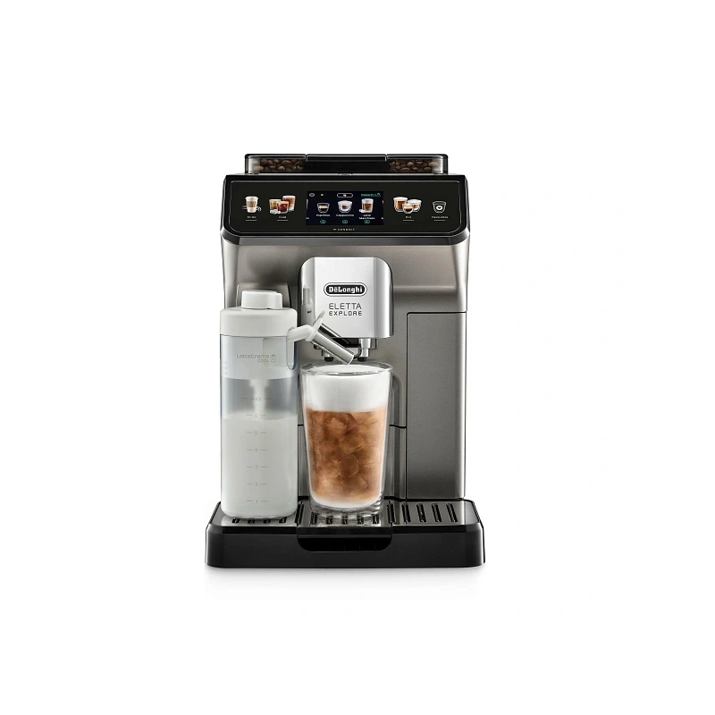 Kофемашина DeLonghi ECAM450.86.T Графин для молока; фильтр для воды; кружка To Go; мерная ложка; силиконовая форма для льда; инструкция