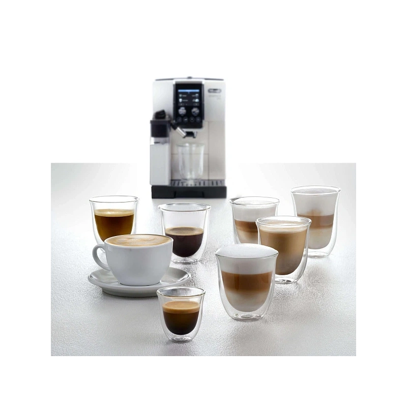 Кофемашина DeLonghi ECAM380.85.SB Графин для молока; фильтр для воды; полоска на определение жесткости воды; декальцинатор; мерная ложка; инструкция