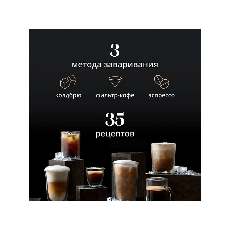 Кофемашина Delonghi ECAM630.75.TSM Два кувшина для молока LatteCrema Hot (горячие напитки); LatteCrema Cool (холодные напитки); фильтр для воды; мерная ложка для молотого кофе с кисточкой; силиконовая форма для льда; полоска для определения жесткости воды