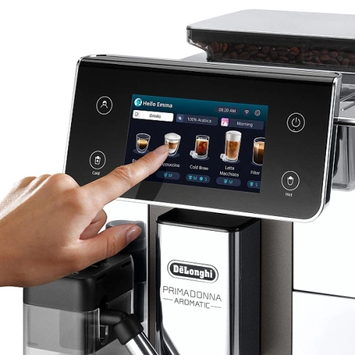 Кофемашина Delonghi ECAM630.75.TSM Два кувшина для молока LatteCrema Hot (горячие напитки); LatteCrema Cool (холодные напитки); фильтр для воды; мерная ложка для молотого кофе с кисточкой; силиконовая форма для льда; полоска для определения жесткости воды
