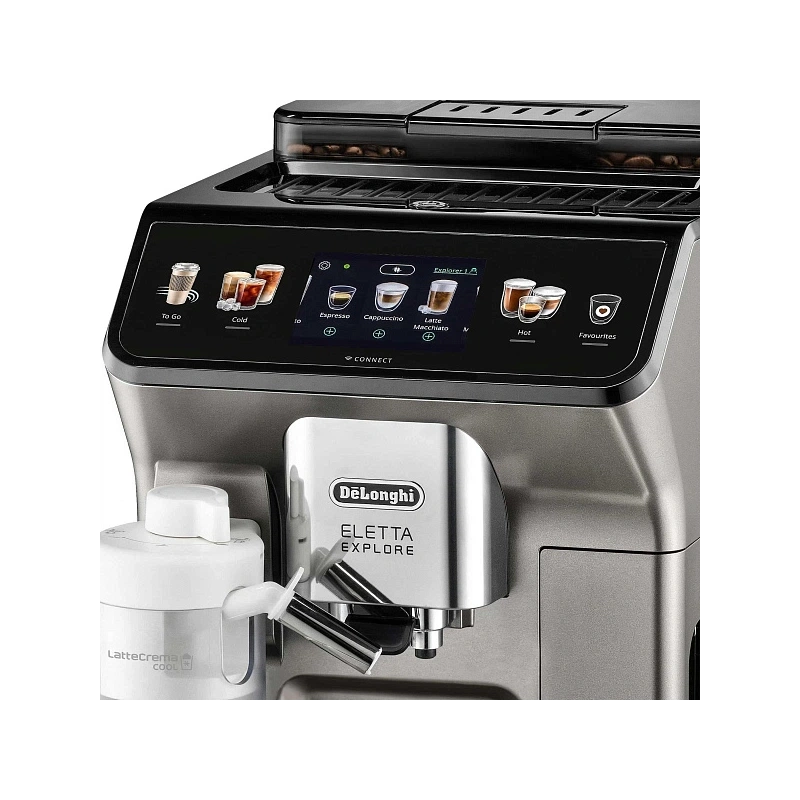 Kофемашина DeLonghi ECAM450.86.T Графин для молока; фильтр для воды; кружка To Go; мерная ложка; силиконовая форма для льда; инструкция
