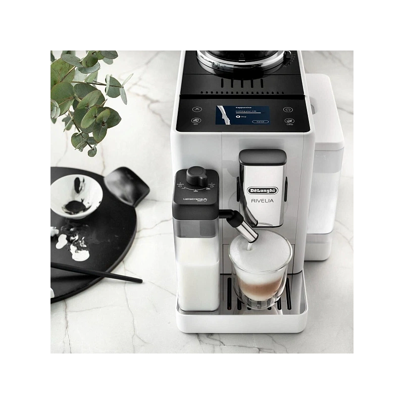 Кофемашина DeLonghi EXAM440.55.W Сменный контейнер для зёрен (2шт.); мерная ложка; полоска для определения жёсткости воды