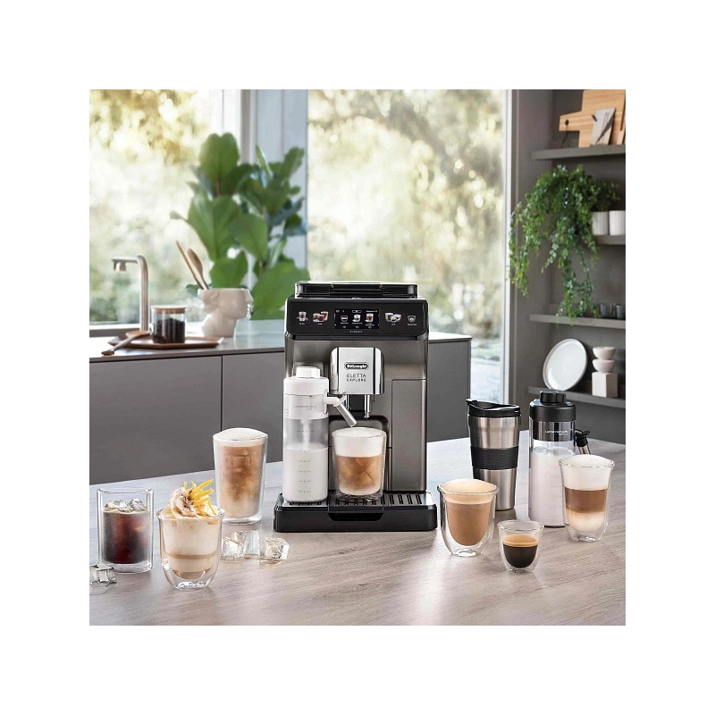 Kофемашина DeLonghi ECAM450.86.T Графин для молока; фильтр для воды; кружка To Go; мерная ложка; силиконовая форма для льда; инструкция
