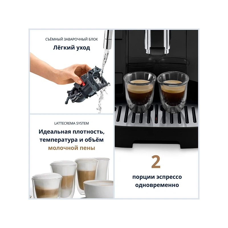 Кофемашина DeLonghi ECAM290.61.B Кофемашина; мерная ложка; полоска-индикатор жесткости воды