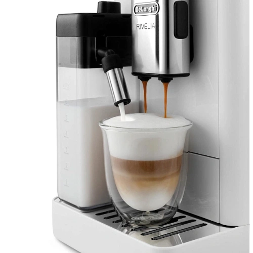 Кофемашина DeLonghi EXAM440.55.W Сменный контейнер для зёрен (2шт.); мерная ложка; полоска для определения жёсткости воды