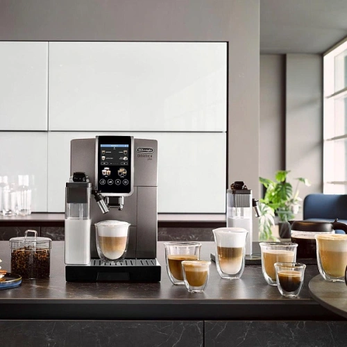 Кофемашина DeLonghi ECAM380.95.TB Графин для молока (latte crema hot; latte crema cool); фильтр для воды; мерная ложка; силиконовая форма для льда; инструкция