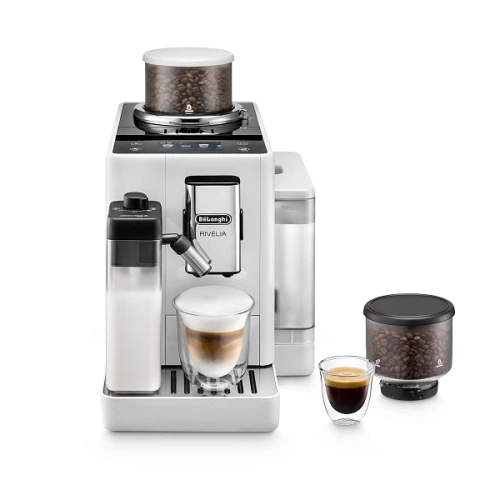 Кофемашина DeLonghi EXAM440.55.W Сменный контейнер для зёрен (2шт.); мерная ложка; полоска для определения жёсткости воды