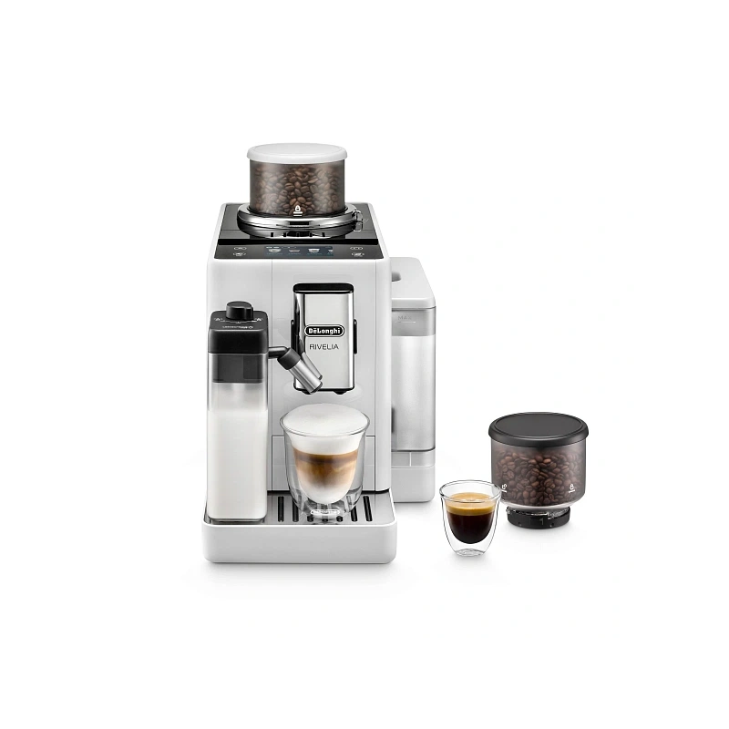 Кофемашина DeLonghi EXAM440.55.W Сменный контейнер для зёрен (2шт.); мерная ложка; полоска для определения жёсткости воды